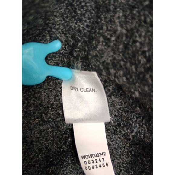 Pure Jill Coat Women Large Petite Gray Bouclé Wool Blend Open Chore Basic Jacket - Picture 7 of 8